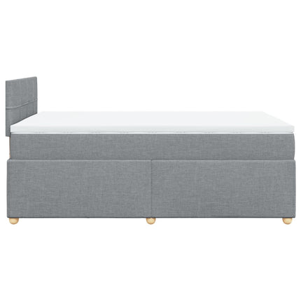 Giroletto a Molle con Materasso Grigio Chiaro 120x200cm Tessuto