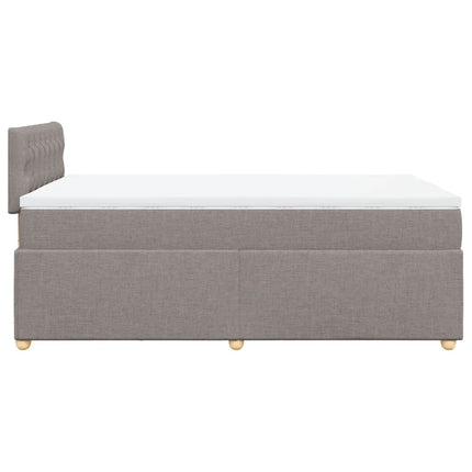Giroletto a Molle con Materasso Tortora 120x200 cm in Tessuto