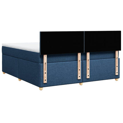 Giroletto a Molle con Materasso Blu 180x200 cm in Tessuto