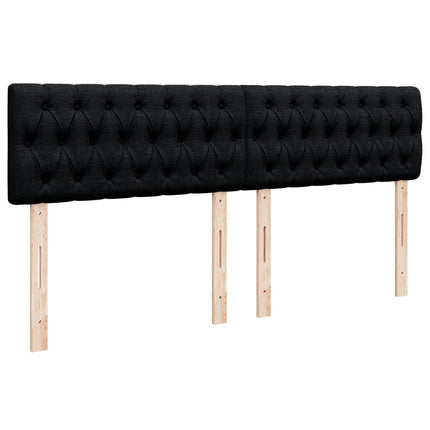Giroletto a Molle con Materasso Nero 180x200 cm in Tessuto