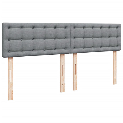 Giroletto a Molle con Materasso Grigio Chiaro 200x200cm Tessuto