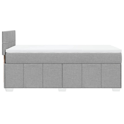 Giroletto a Molle con Materasso Grigio Chiaro 80x200 cm Tessuto