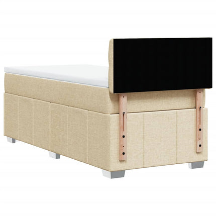 Giroletto a Molle con Materasso Crema 80x200 cm inTessuto