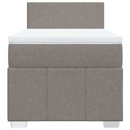 Giroletto a Molle con Materasso Tortora 90x190 cm in Tessuto