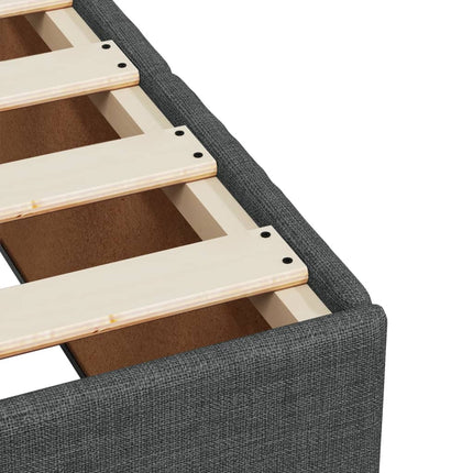 Giroletto a Molle con Materasso Grigio Scuro 90x190 cm Tessuto