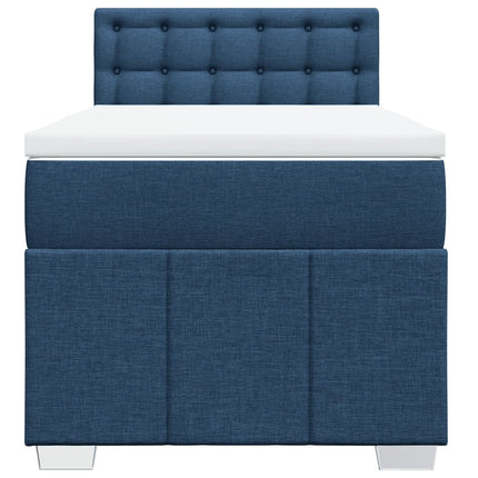 Giroletto a Molle con Materasso Blu 90x190 cm in Tessuto