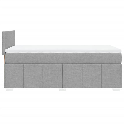 Giroletto a Molle con Materasso Grigio Chiaro 90x200 cm Tessuto