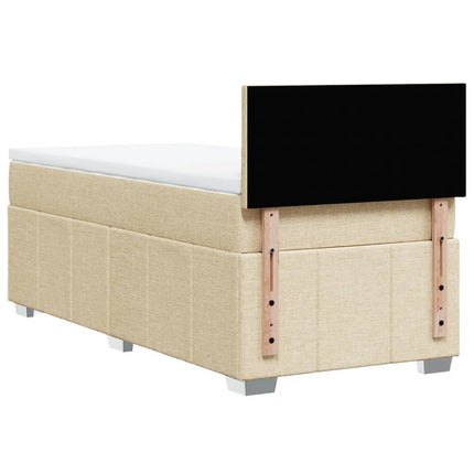 Giroletto a Molle con Materasso Crema 90x200 cm inTessuto