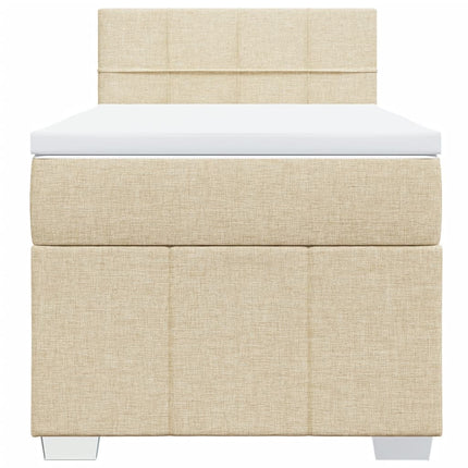 Giroletto a Molle con Materasso Crema 90x200 cm inTessuto
