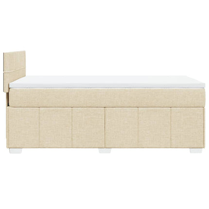 Giroletto a Molle con Materasso Crema 90x200 cm inTessuto