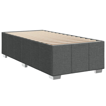Giroletto a Molle con Materasso Grigio Scuro 100x200 cm Tessuto