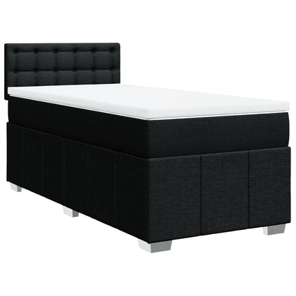 Giroletto a Molle con Materasso Nero 100x200 cm in Tessuto