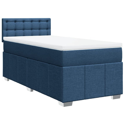 Giroletto a Molle con Materasso Blu 100x200 cm in Tessuto