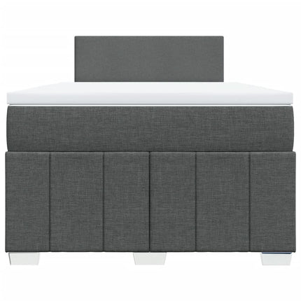 Giroletto a Molle con Materasso Grigio Scuro 120x190cm Tessuto