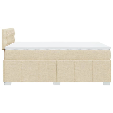 Giroletto a Molle con Materasso Crema 120x190 cm in Tessuto