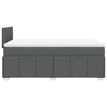 Giroletto a Molle con Materasso Grigio Scuro 120x200 cm Tessuto