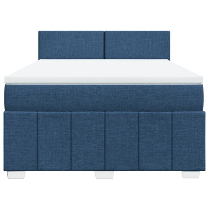 Giroletto a Molle con Materasso Blu 140x200 cm in Tessuto