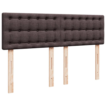 Giroletto a Molle con Materasso Marrone Scuro 140x200cm Tessuto