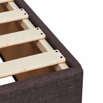 Giroletto a Molle con Materasso Marrone Scuro 160x200cm Tessuto