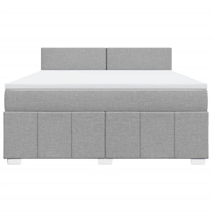 Giroletto a Molle con Materasso Grigio Chiaro180x200 cm Tessuto