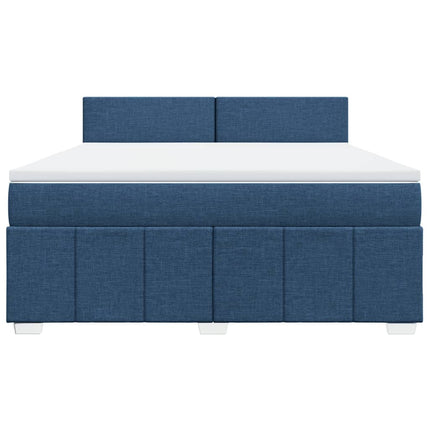 Giroletto a Molle con Materasso Blu 180x200 cm in Tessuto