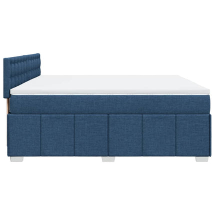 Giroletto a Molle con Materasso Blu 180x200 cm in Tessuto