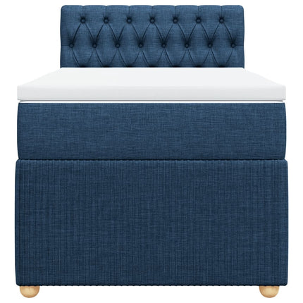 Giroletto a Molle con Materasso Blu 90x190 cm in Tessuto
