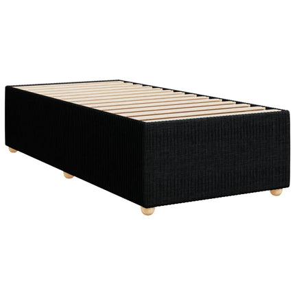 Giroletto a Molle con Materasso Nero 90x200 cm in Tessuto