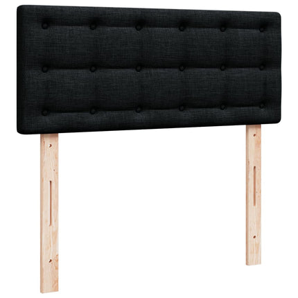 Giroletto a Molle con Materasso Nero 120x200 cm in Tessuto