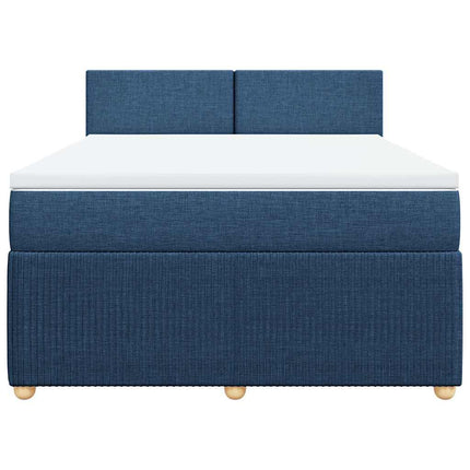 Giroletto a Molle con Materasso Blu 140x190 cm in Tessuto