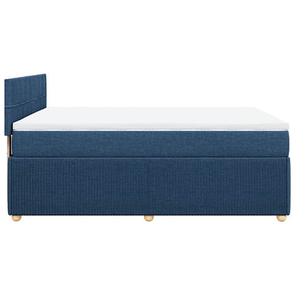 Giroletto a Molle con Materasso Blu 140x190 cm in Tessuto