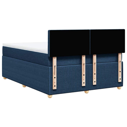 Giroletto a Molle con Materasso Blu 140x190 cm in Tessuto