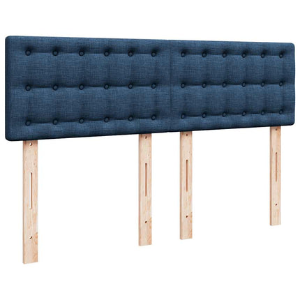 Giroletto a Molle con Materasso Blu 140x190 cm in Tessuto