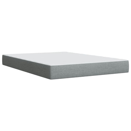 Giroletto a Molle con Materasso Grigio Chiaro 160x200cm Tessuto