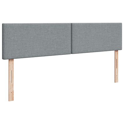 Giroletto a Molle con Materasso Grigio Chiaro 200x200cm Tessuto