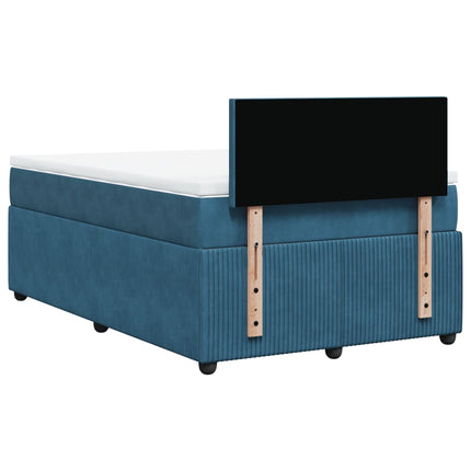 Giroletto a Molle con Materasso Blu 120x200 cm in Velluto