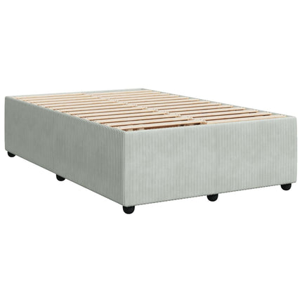 Giroletto a Molle con Materasso Grigio Chiaro 120x200cm Velluto