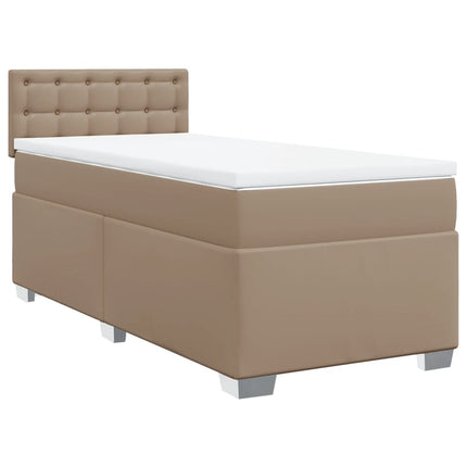 Giroletto a Molle con Materasso Cappuccino 90x190 cm Similpelle