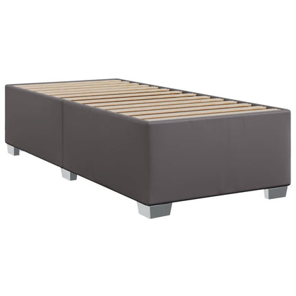 Giroletto a Molle con Materasso Grgio 90x200 cm in Similpelle