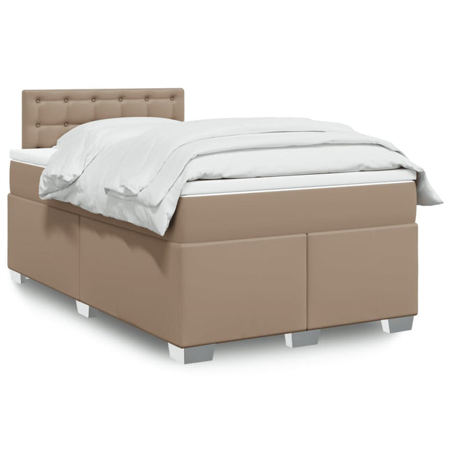Giroletto a Molle con Materasso Cappuccino 120x200cm Similpelle