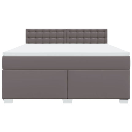 Giroletto a Molle con Materasso Grgio 180x200 cm in Similpelle