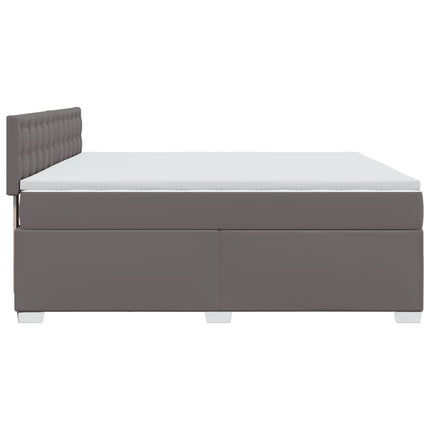 Giroletto a Molle con Materasso Grgio 180x200 cm in Similpelle