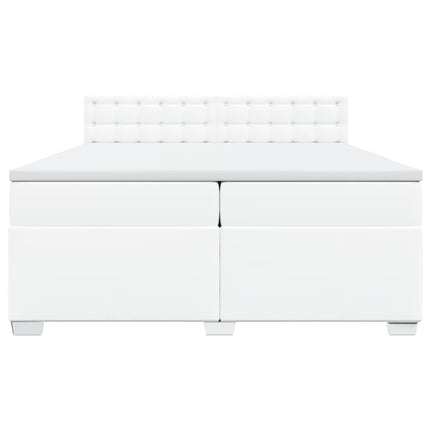 Giroletto a Molle con Materasso Bianco 200x200cm in Similpelle