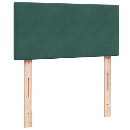 Giroletto a Molle con Materasso Verde Scuro 90x200 cm Velluto