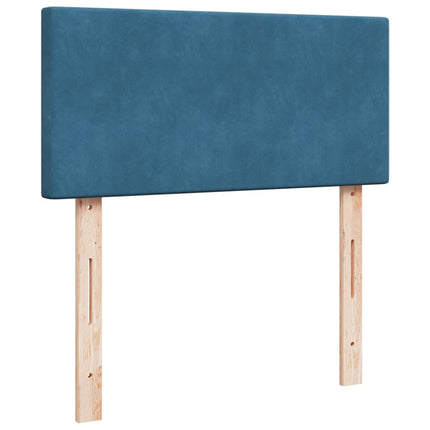 Giroletto a Molle con Materasso Blu 100x200 cm in Velluto