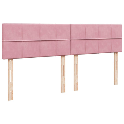 Giroletto a Molle con Materasso Rosa 180x200 cm in Velluto