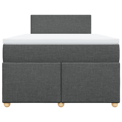 Giroletto a Molle con Materasso Grigio Scuro 120x190cm Tessuto