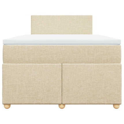 Giroletto a Molle con Materasso Crema 120x190 cm in Tessuto
