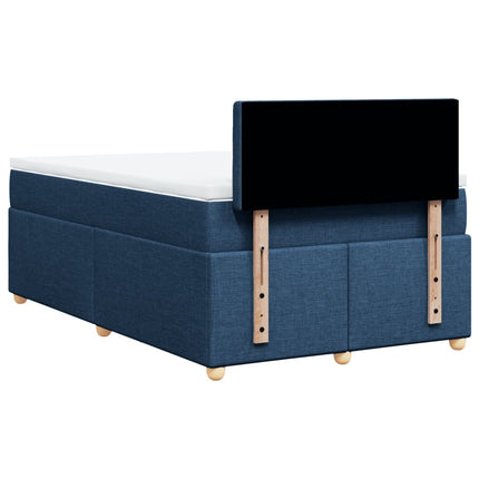 Giroletto a Molle con Materasso Blu 120x200 cm in Tessuto