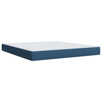 Giroletto a Molle con Materasso Blu 180x200 cm in Tessuto